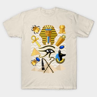 Egypt Ancient Symbols Pattern T-Shirt